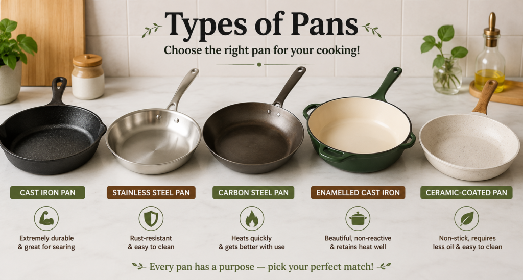 healthiest types of pans for cooking