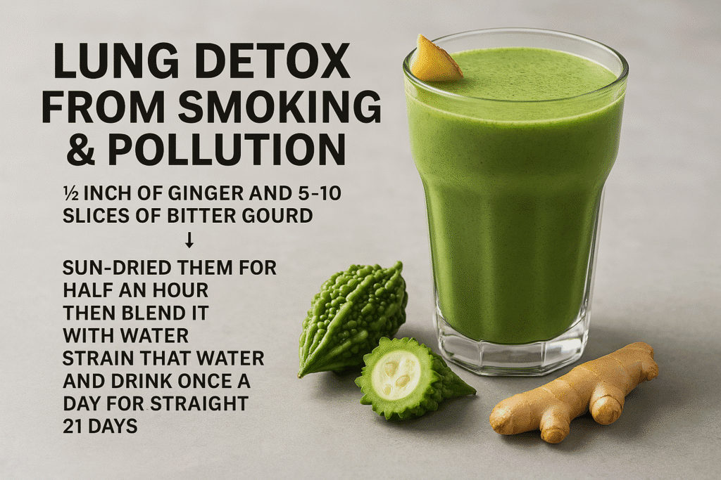 lung detox bitter gourd ginger Ayurveda