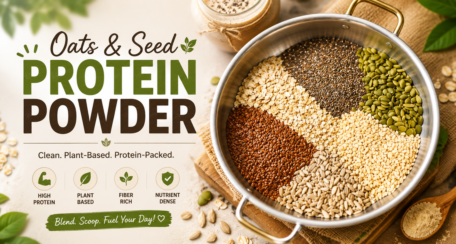 oats and seed protein powder