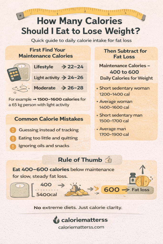 How Many Calories Should I Eat Per Day to Lose Weight