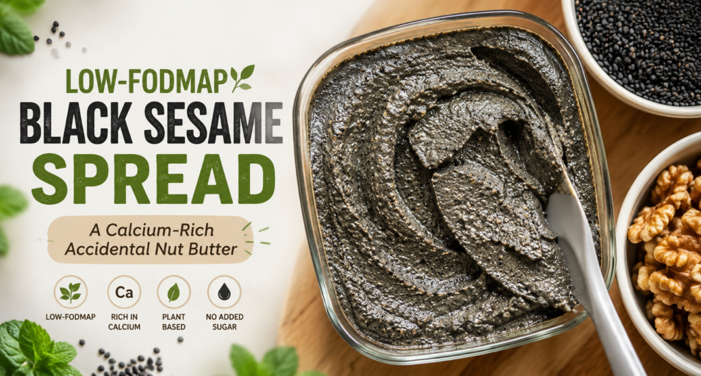 low-FODMAP black sesame spread