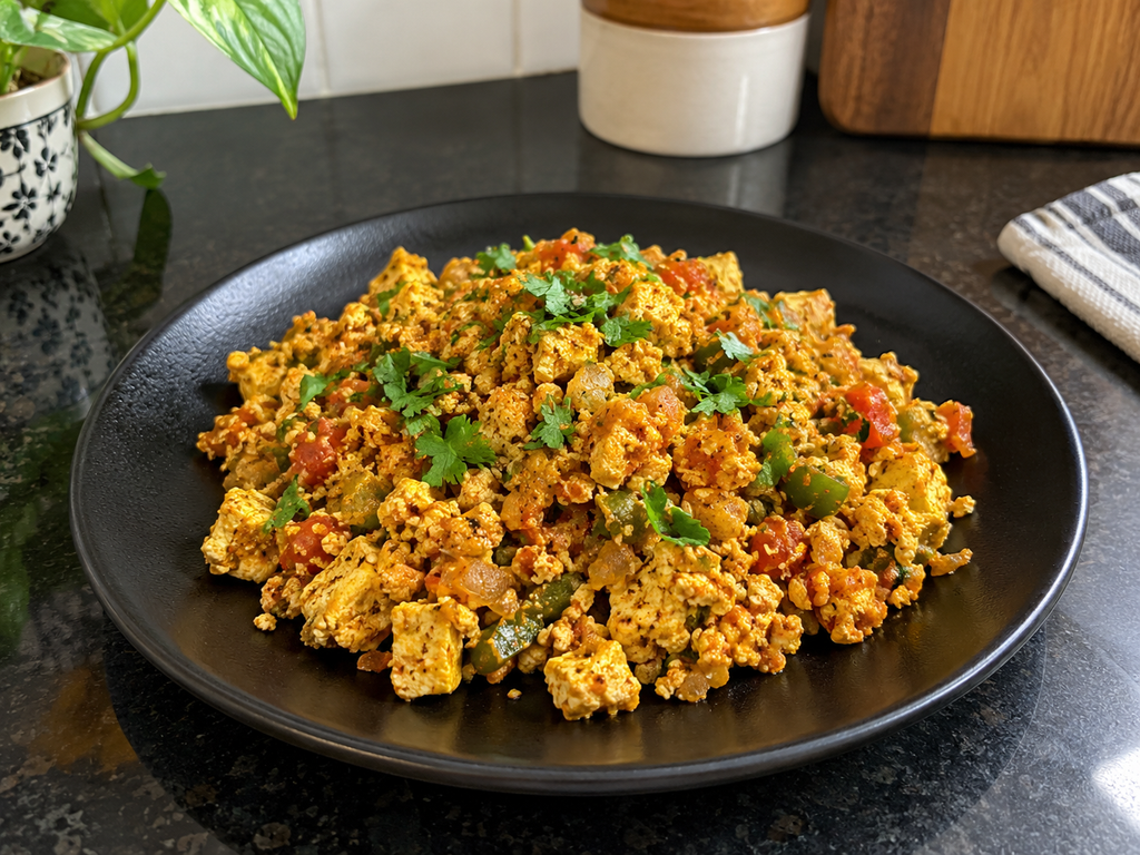 low FODMAP high protein tofu bhurji 1